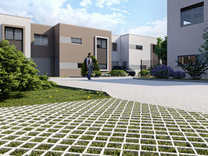 Viladomy Roudné u Českých Budějovic. Vizualizace rodinných domů - exteriéry