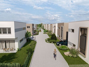 Viladomy Roudné u Českých Budějovic. Vizualizace rodinných domů - exteriéry