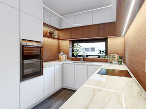 Viladomy Roudné u Českých Budějovic. Vizualizace rodinných domů - interiéry