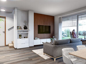 Viladomy Roudné u Českých Budějovic. Vizualizace rodinných domů - interiéry